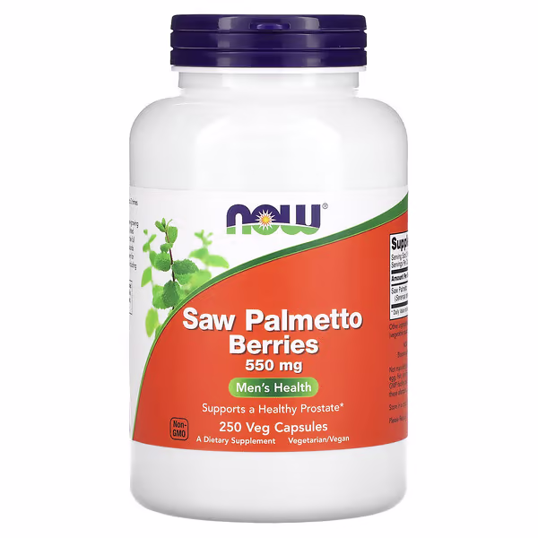 NOW Foods, Saw Palmetto Berries, 550 mg, 250 Veg Capsules
