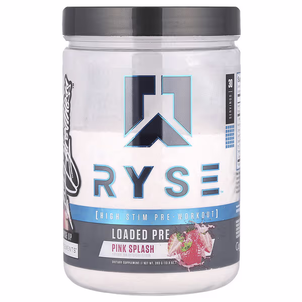 RYSE, Loaded Pre, High Stim Pre-Workout, Pink Splash, 13.9 oz (393 g)