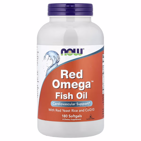 NOW Foods, Red Omega™ Fish Oil With Red Yeast Rice and CoQ10, 180 Softgels