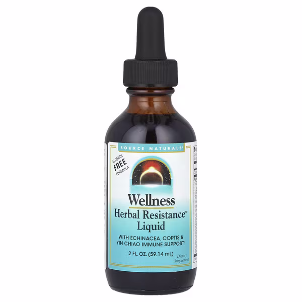 Source Naturals, Wellness, Herbal Resistance™ Liquid, Alcohol Free, 2 fl oz (59.14 ml)