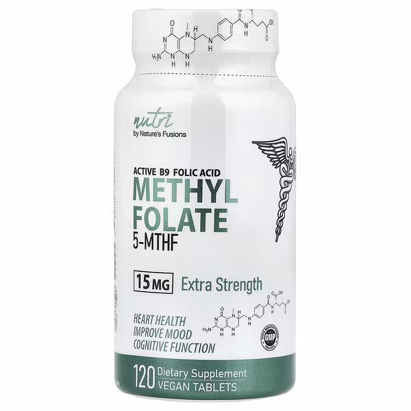 Nutri, Methyl Folate, 15 mg, 120 Vegan Tablets