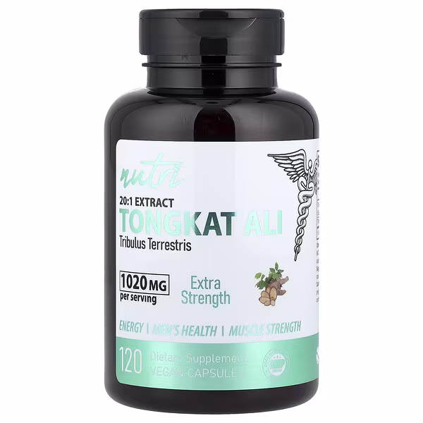 Nutri, 20:1 Extract Tongkat Ali, 120 Vegan Capsules