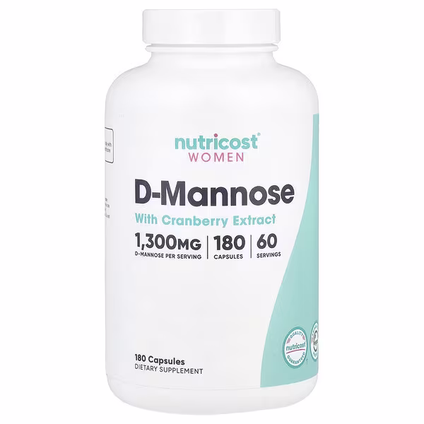Nutricost, Women, D-Mannose with Cranberry Extract, 180 Capsules