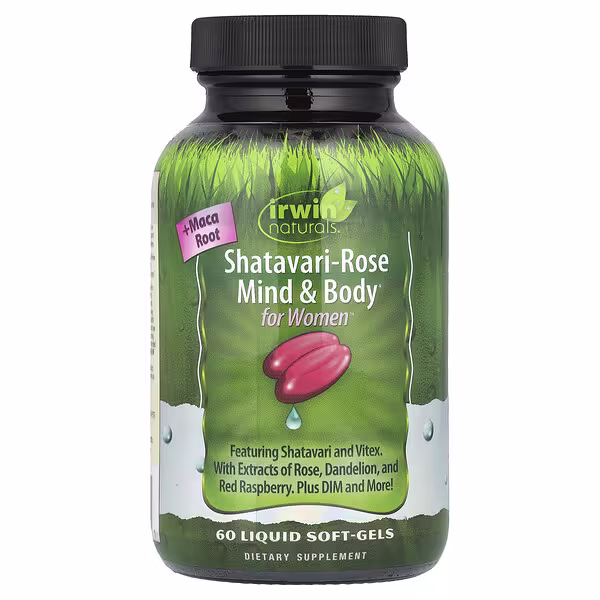 Irwin Naturals, Shatavari-Rose Mind & Body, For Women , 60 Liquid Soft-Gels