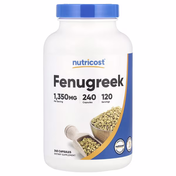 Nutricost, Fenugreek, 240 Capsules (675 mg per Capsule)
