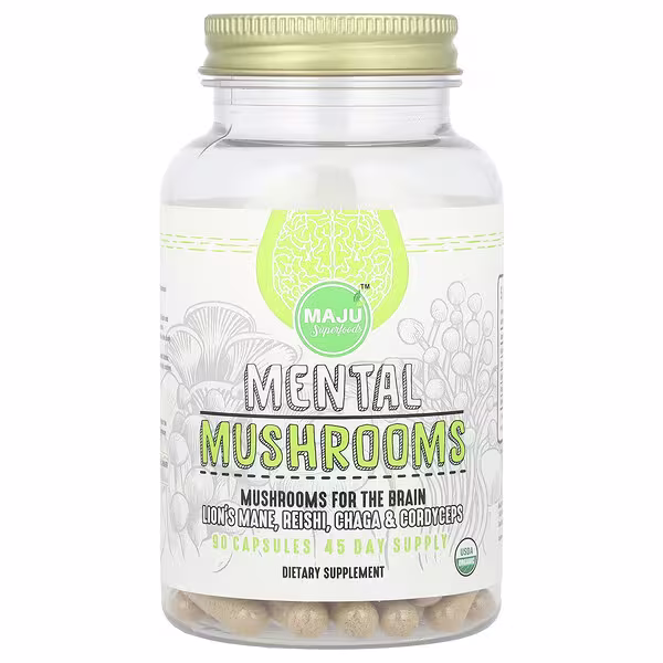 Maju Superfoods, Mental Mushrooms, 90 Capsules