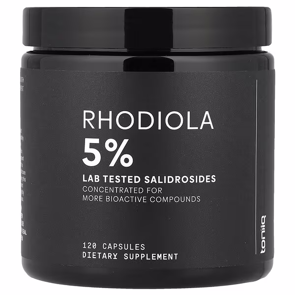 Toniiq, Rhodiola 5%, 120 Capsules (300 mg per Capsule)