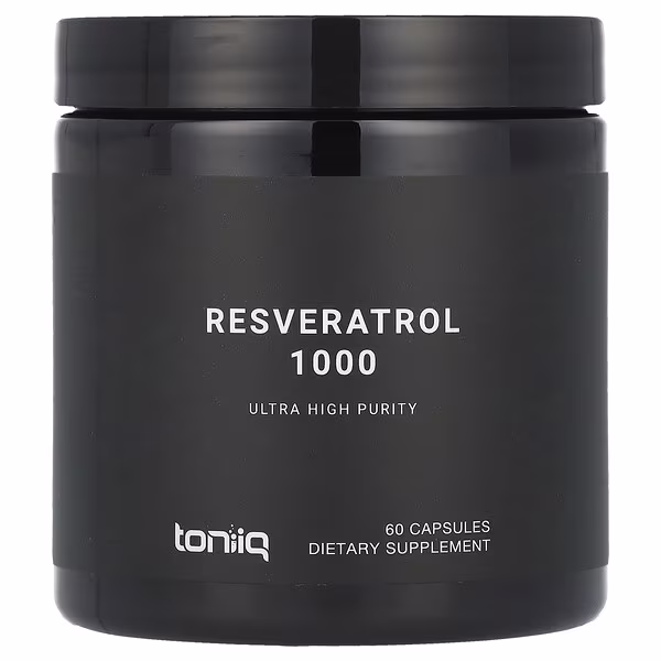 Toniiq, Resveratrol 1000, 60 Capsules (500 mg per Capsule)