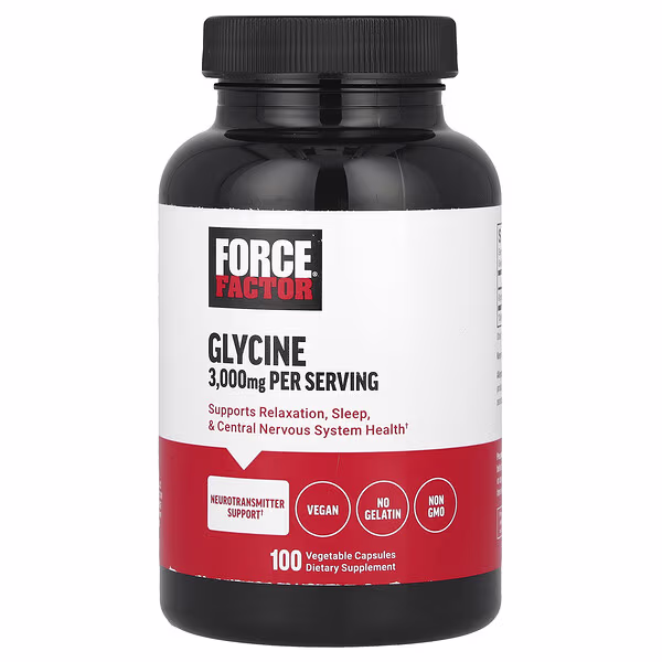 Force Factor, Glycine, 100 Vegetable Capsules (1,000 mg per Capsule)