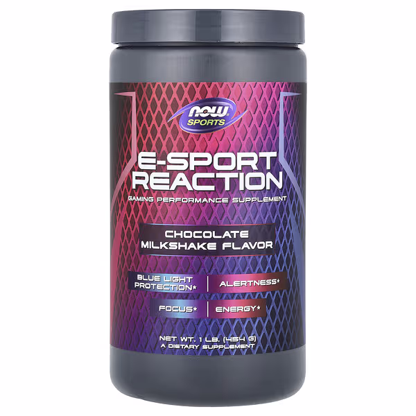 NOW Foods, Sports, E-Sport Reaction, Chocolate Milkshake, 1 lb (454 g)