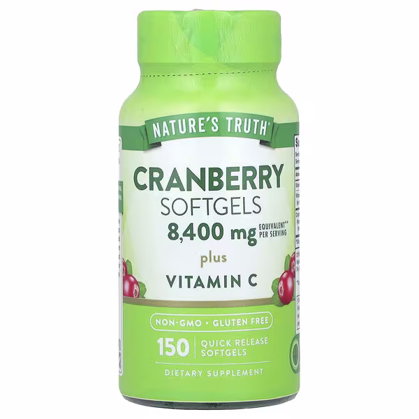 Nature's Truth, Cranberry Softgels Plus Vitamin C, 150 Quick Release Softgels