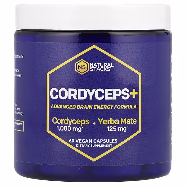 Natural Stacks, Cordyceps+, 60 Vegan Capsules