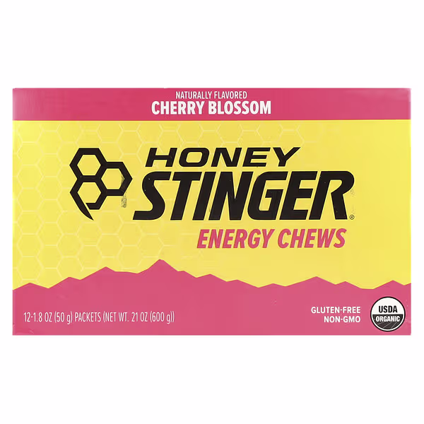 Honey Stinger, Energy Chews, Cherry Blossom, 12 Packets, 1.8 oz (50 g) Each