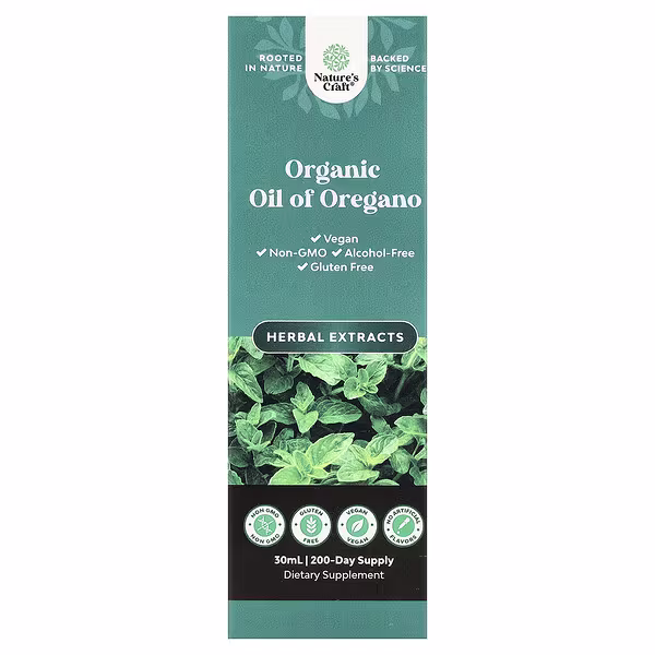 Nature's Craft, Organic Oil of Oregano, Alcohol-Free, 30 ml