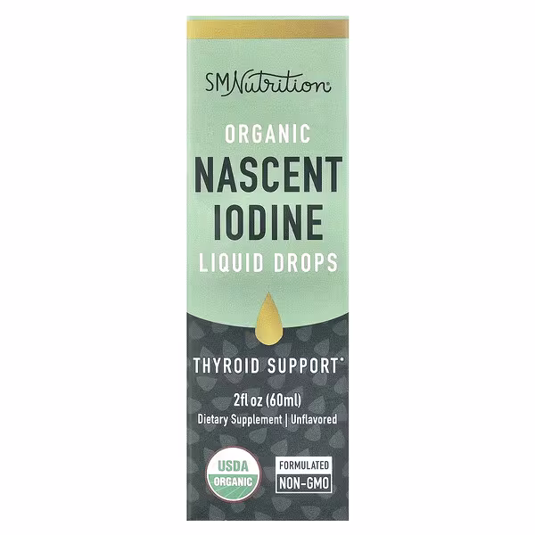 SMNutrition, Organic Nascent Iodine Liquid Drops, Unflavored , 2 fl oz (60 ml)