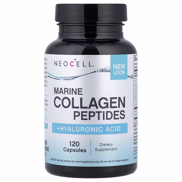 NeoCell, Marine Collagen Peptides + Hyaluronic Acid, 120 Capsules