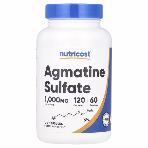 Nutricost, Agmatine Sulfate, 120 Capsules (500 mg per Capsule)