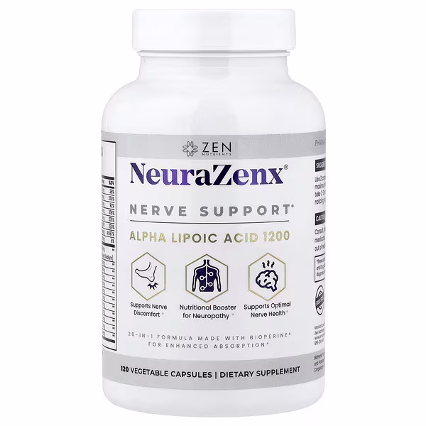 Zen Nutrients, NeuraZenx®, Nerve Support, 120 Vegetable Capsules