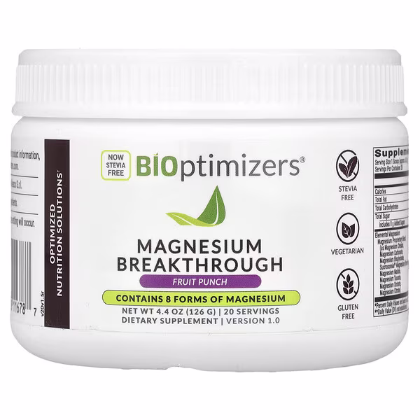BIOptimizers, Magnesium Breakthrough, Fruit Punch, 4.4 oz (126 g)