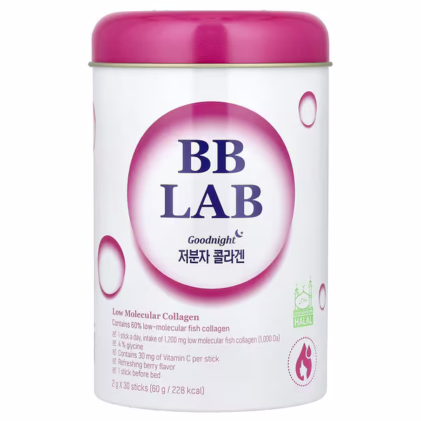 BB Lab, Goodnight, Low Molecular Collagen, Berry, 30 Sticks, 2 g Each