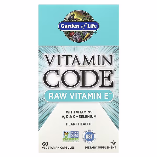 Garden of Life, Vitamin Code®, RAW Vitamin E ™, 60 Vegetarian Capsules