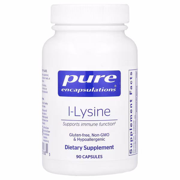Pure Encapsulations, L-Lysine, 90 Capsules (500 mg per Capsule)