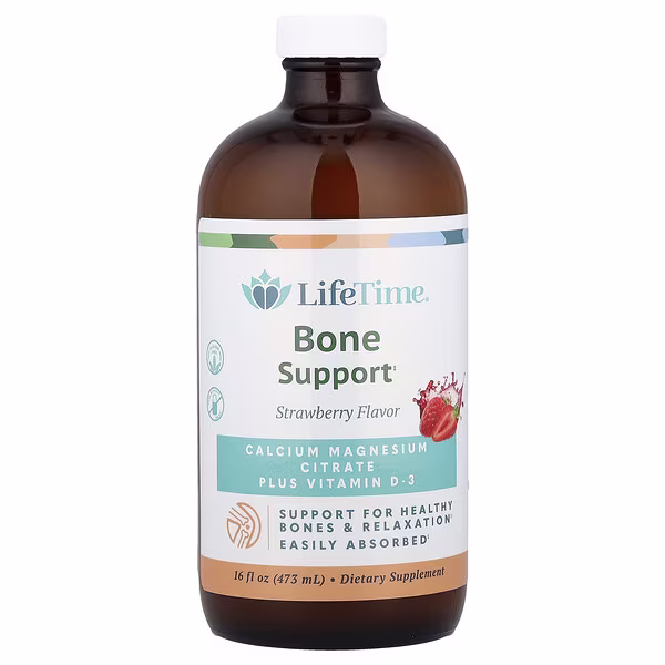 LifeTime Vitamins, Bone Support, Strawberry, 16 fl oz (473 ml)