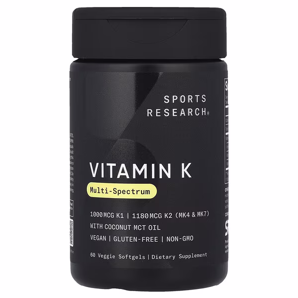 Sports Research, Vitamin K, Multi-Spectrum, 60 Veggie Softgels