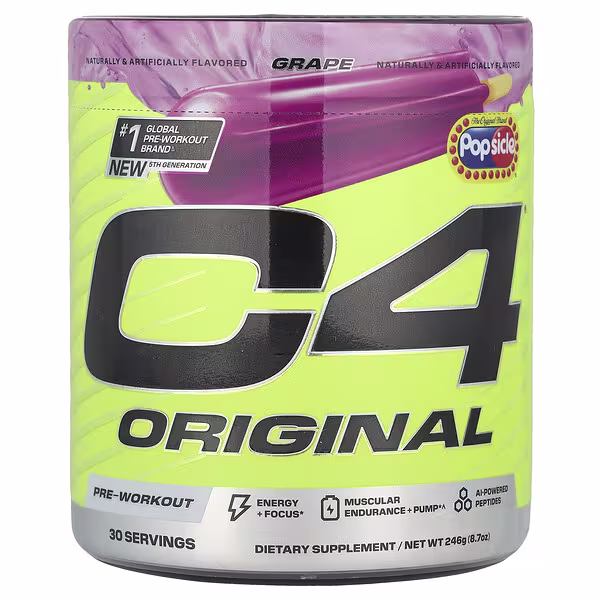C4 / Cellucor, C4® Original, Pre-Workout, Grape Popsicle®, 8.7 oz (246 g)