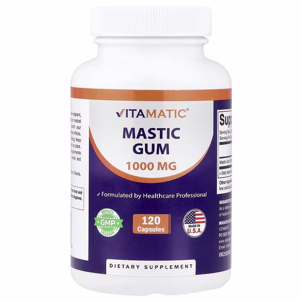 Vitamatic, Mastic Gum, 120 Capsules (500 mg per Capsule)