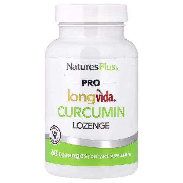 NaturesPlus, PRO longvida® Curcumin Lozenge, 60 Lozenges (250 mg per Lozenge)