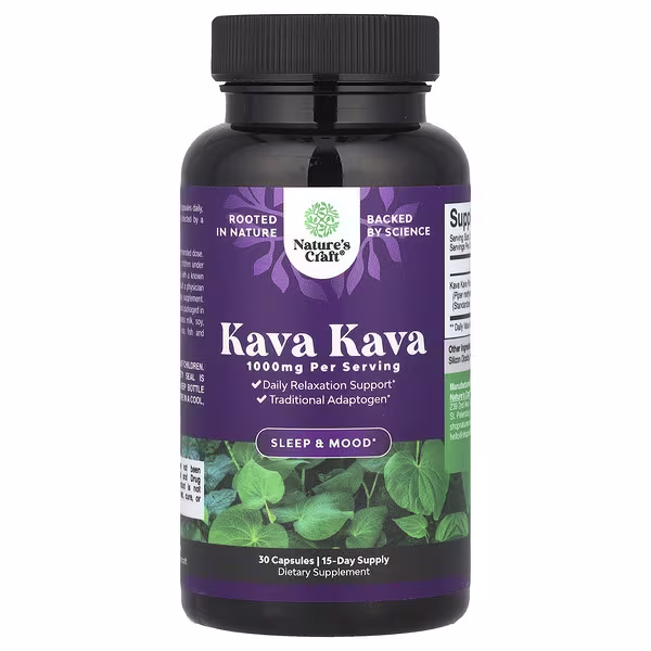 Nature's Craft, Kava Kava, 30 Capsules (500 mg per Capsule)