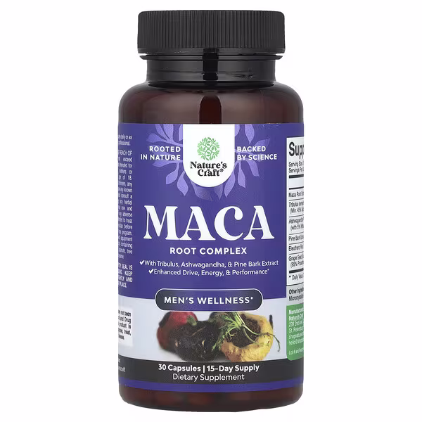 Nature's Craft, Men's Wellness, Maca Root Complex, 30 Capsules