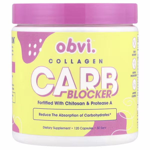 Obvi, Collagen Carb Blocker, 120 Capsules