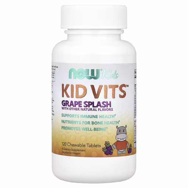NOW Foods, Kid Vits™, Grape Splash, 120 Chewable Tablets