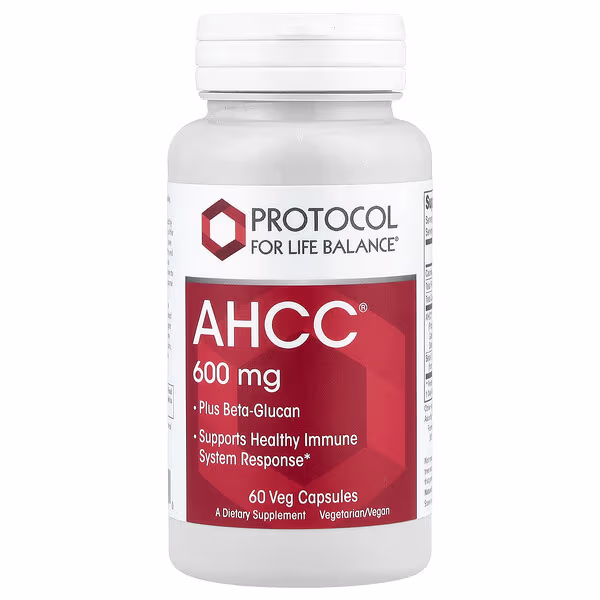 Protocol for Life Balance, AHCC® Plus Beta-Glucan, 60 Veg Capsules