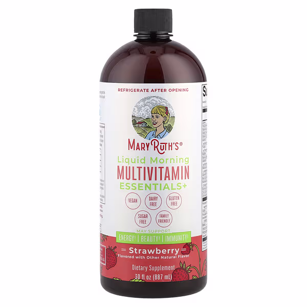 MaryRuth's, Liquid Morning Multivitamin Essentials+, Strawberry, 30 fl oz (887 ml)