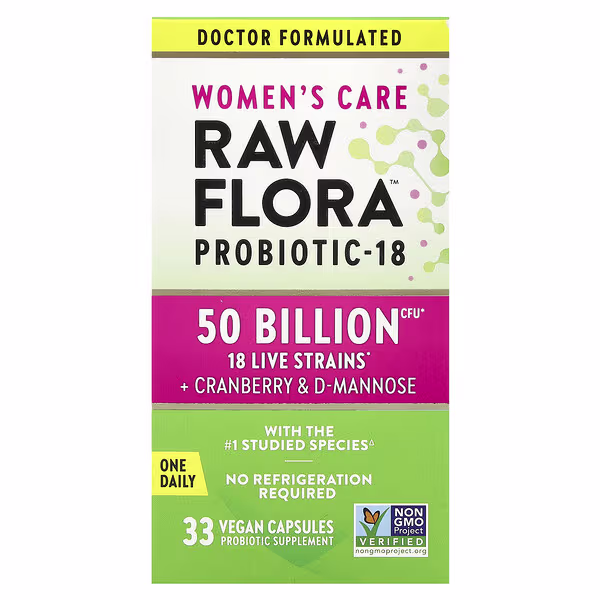 Nature's Truth, Women's Care, Raw Flora™ Probiotic-18, 33 Vegan Capsules
