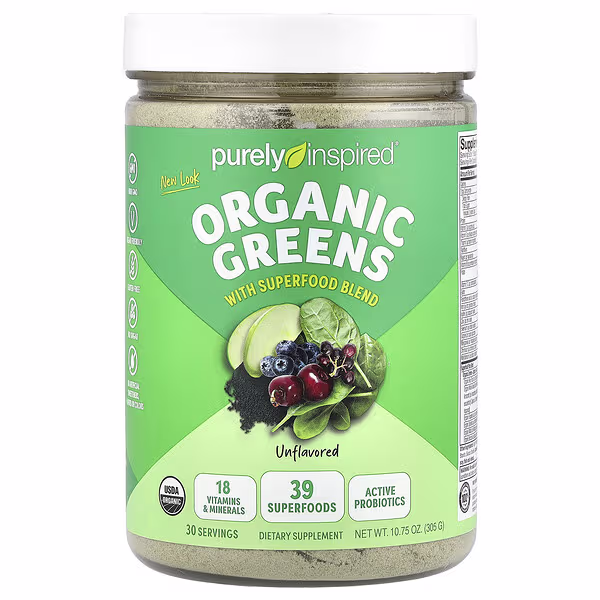 Purely Inspired, Organic Greens With Superfood Blend, Unflavored, 10.75 oz (305 g)