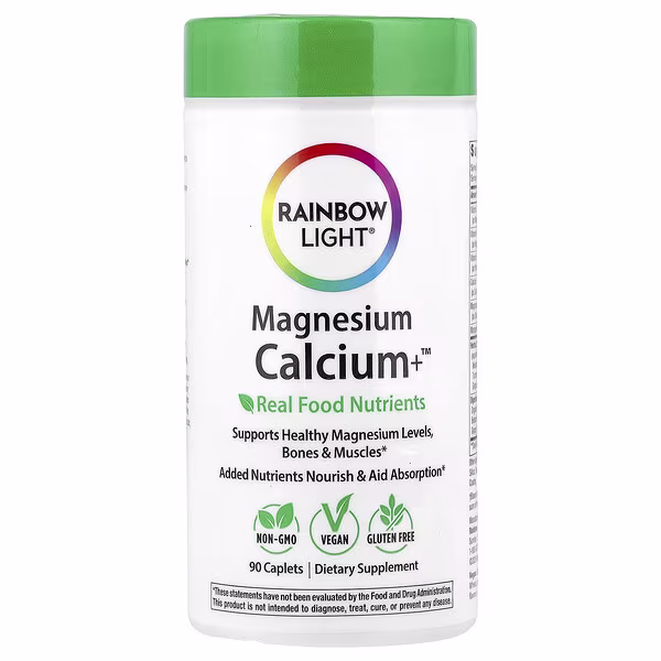 Rainbow Light, Magnesium Calcium+™, 90 Caplets