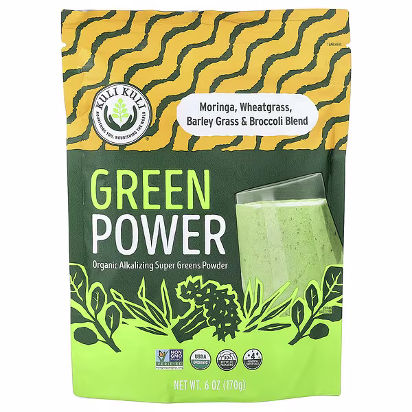 Kuli Kuli, Green Power, Organic Alkalizing Super Greens Powder, 6 oz (170 g)