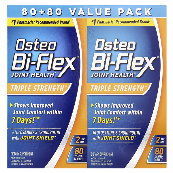 Osteo Bi-Flex, Joint Health, Triple Strength, 2 Pack, 80 Coated Tablets Each