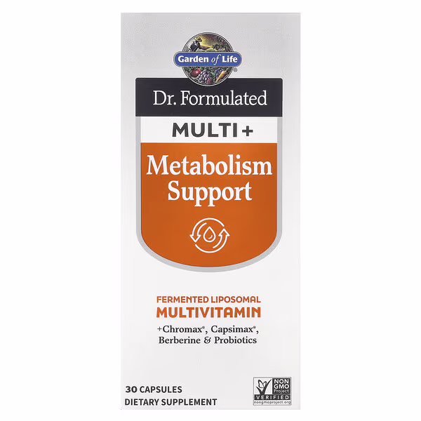 Garden of Life, Dr. Formulated Multi+, Metabolism Support, 30 Capsules