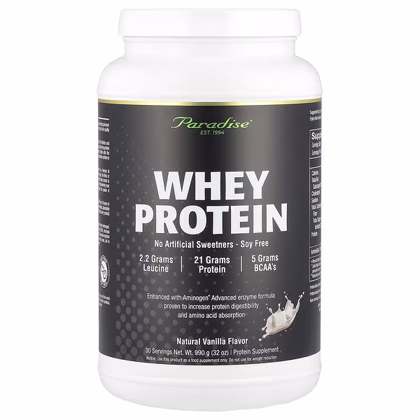 Paradise Herbs, Whey Protein, Natural Vanilla, 32 oz (990 g)