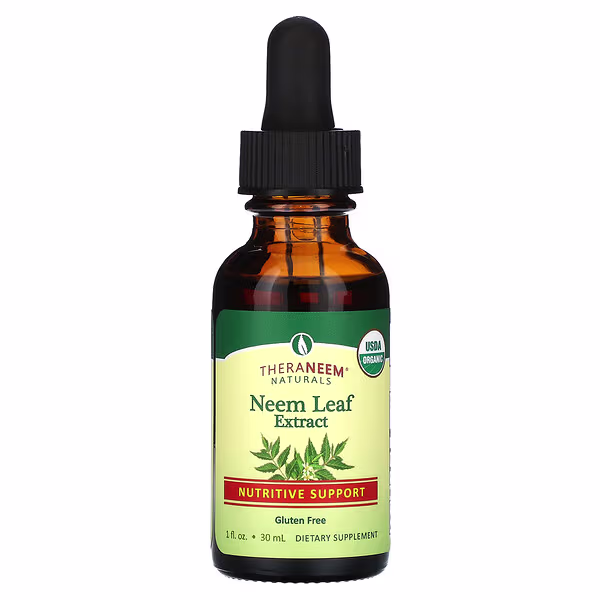 Organix South, Theraneem Naturals, Neem Leaf Extract, Nutritive Support, 100 mg, 1 fl oz (30 ml)