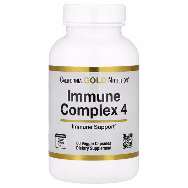 California Gold Nutrition, Immune Complex 4, 60 Veggie Capsules