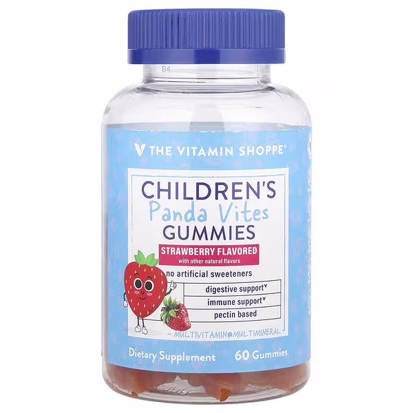 The Vitamin Shoppe, Children's Panda Vites Gummies, Strawberry, 60 Gummies