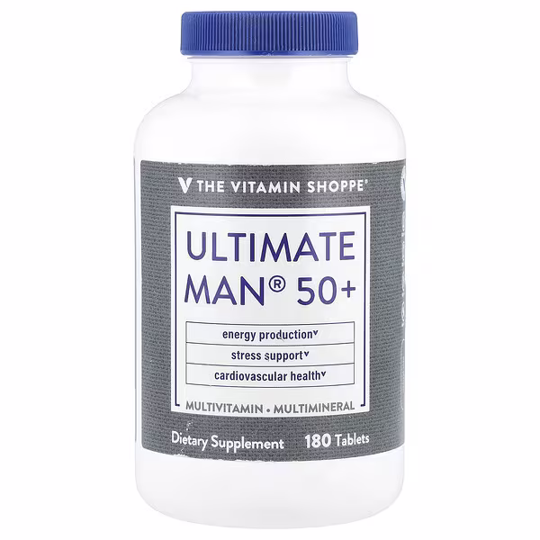 The Vitamin Shoppe, Ultimate Man® 50+, Multivitamin & Multimineral, 180 Tablets