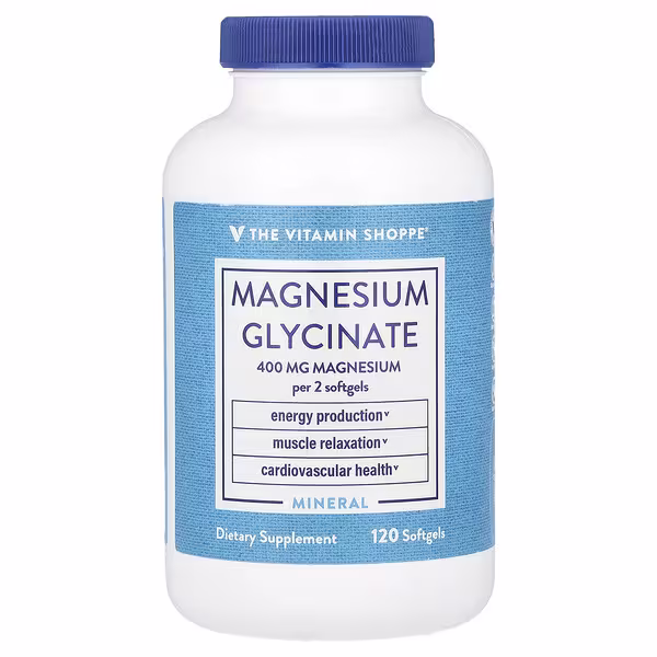 The Vitamin Shoppe, Magnesium Glycinate, 120 Softgel (200 mg per Softgel)