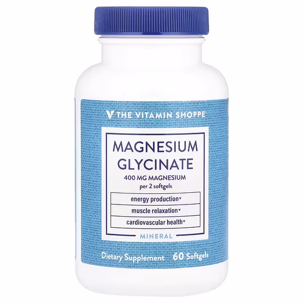 The Vitamin Shoppe, Magnesium Glycinate, 60 Softgels (200 mg per Softgel)